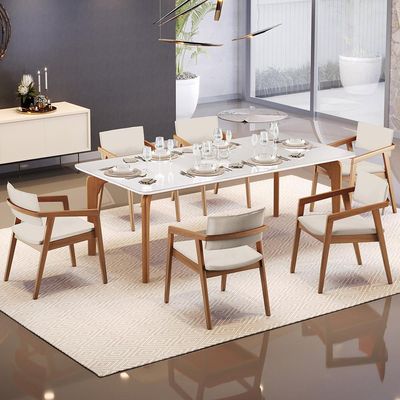 Kit 02 Cadeiras Para Sala de Jantar Estar Living Giorgia B04 Linho Cru - Lyam Decor