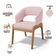 Kit 04 Cadeiras de Jantar e Estar Living Estofada Lince L02 Linho Rosê - Lyam Decor