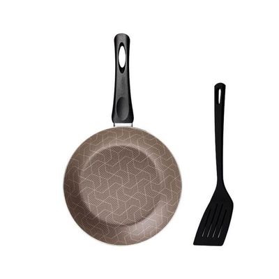Frigideira Tramontina Paris 18cm Em Alumínio E Revestimento Antiaderente Com Espátula De Nylon Vermelha
