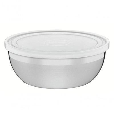 Pote Tramontina Freezinox Redondo Aço Inox Com Tampa Plástica 5,8 Litros