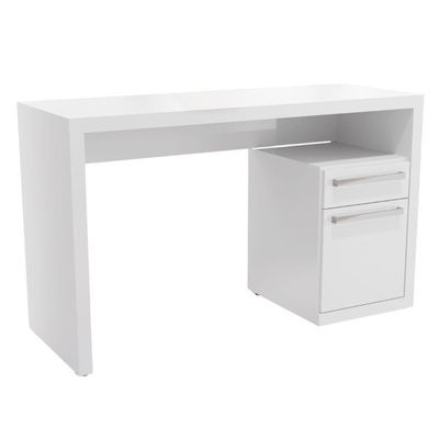Mesa Escrivaninha Com Gaveteiro Urban 120 Cm S970 Kappesberg Branco