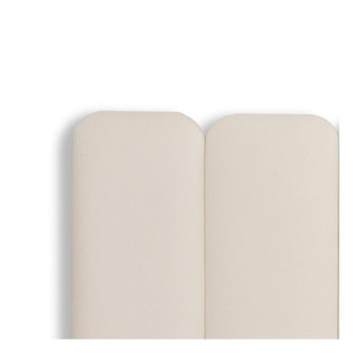 Cabeceira King Kit 10 Placas Modelo Arredondada - Courino Marfim / Off White