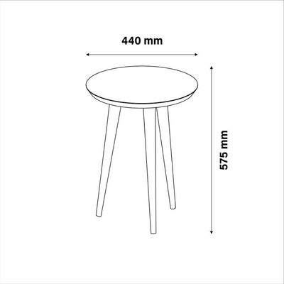 Mesa Lateral Luna 440 Cumarú - Patrimar