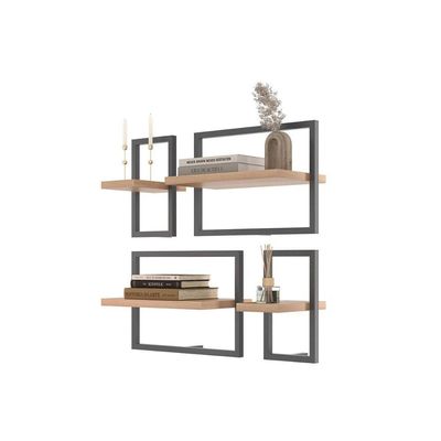 Conjunto 4 Prateleiras Industrial Montana - Pleno