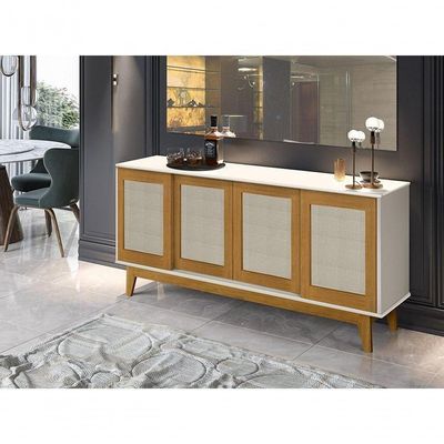 Buffet Detroit 4 Portas Branco - Madeira - Tebarrot