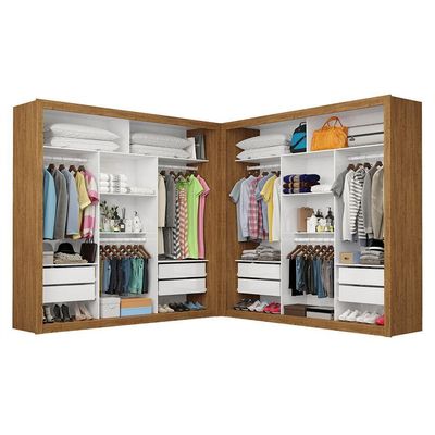 Closet Casal Premium Clarice Plus 06 Portas 8 Gavetas Freijó