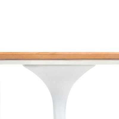 Mesa de Jantar Tulipa Saarinen Redonda 80cm Freijó Branco