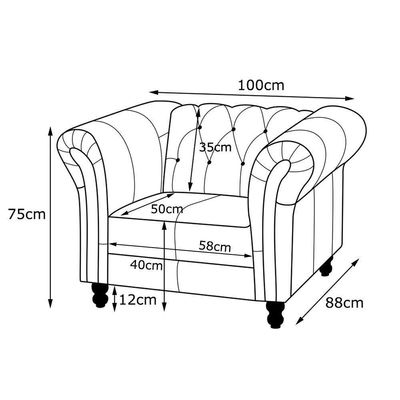 Poltrona Decorativa Couro Branco