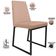Kit 04 Cadeiras Para Sala De Jantar Base Aço Industrial Preto Dafne L02 Linho Rosê - Lyam Decor