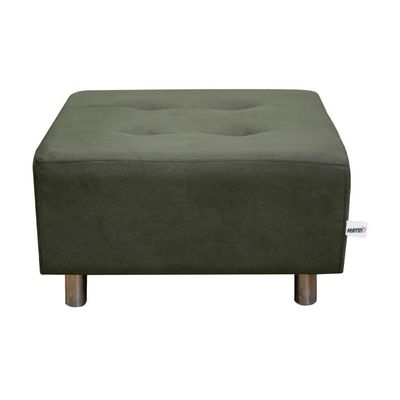 Puff Decorativo Quadrado Para Descanço Nero Matrix Suede Cinza