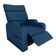 Poltrona Do Papai Reclinável Premium Com Porta Copos E Porta Controle Toro Matrix Veludo Azul