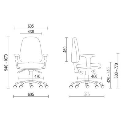 Kit 02 Cadeiras Giratória Sky L02 Diretor Executiva Couro Sintético Preto - Lyam Decor