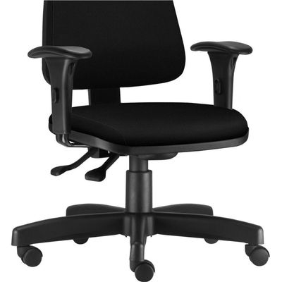 Kit 02 Cadeiras Giratória Sky L02 Diretor Executiva Couro Sintético Preto - Lyam Decor