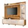 Estante Home Theater Titan Off White Cinamomo E Mesa De Centro Sky Com Tampo De Vidro Off White - Hb Móveis