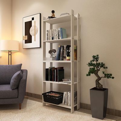 Estante Livreiro Multiuso Organizador De Livros Com 5 Prateleiras Branco Branco