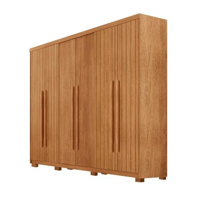 Guarda Roupa Casal Toronto 6 Portas 2 Gavetas Com Pés Moderna Naturalle Com Pés