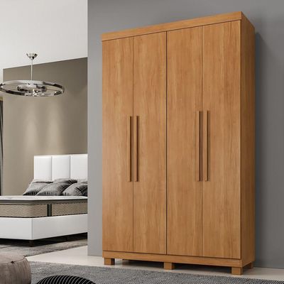 Guarda Roupa Itália 4 Portas 3 Gavetas 5 Prateleiras Cinamomo
