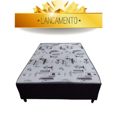 Cama Box Viuva Conjugada Ortopédico Solteirão 128x188x43