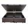 Cama Box Baú King Bipartido Homequeen Corino Marrom 41x193x203