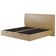 Cama King Baú Flutuante Com Cabeceira 195cm Spazio S04 Couríssimo Bege - Lyam Decor