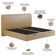Cama King Baú Flutuante Com Cabeceira 195cm Spazio S04 Couríssimo Bege - Lyam Decor