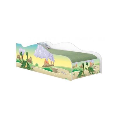 Cama Carro Fun Adesivada Dinossauro Irmãos Solteiro