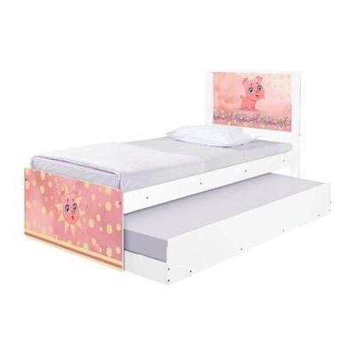 Cama Bicama Juvenil Adesivada Porquinho