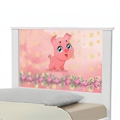 Cama Bicama Juvenil Adesivada Porquinho