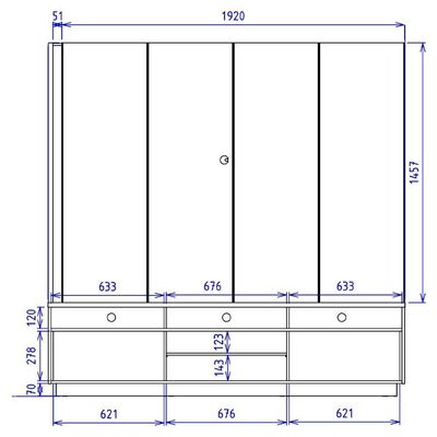 Estante Home TV 75 Polegadas 200 Cm 2 Portas Jordao Colibri Off White Matte Freijo