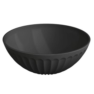 Saladeira Tigela Redonda Preta 1,5L Plástico 20x8,5cm Uz Salada Pipoca Sobremesa