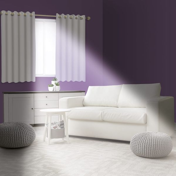Cortina Blackout PlastLeo 1,40x1,40m Cinza com Ilhós Pvc Cortina Blackout PlastLeo 1,40x1,40m Cinza com Ilhós Pvc