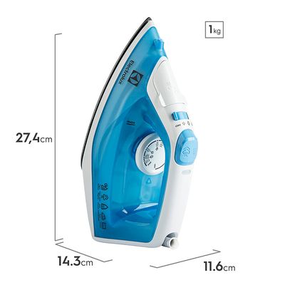 Ferro de Passar Roupa a Vapor e a Seco Electrolux Easyline com Base Antiaderente (SIE60) 220V