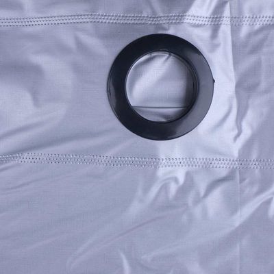 Cortina Blackout PlastLeo 1,40x2,00m Cinza com Ilhós Pvc