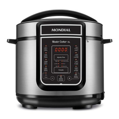 Panela de Pressão Elétrica 5 Litros Mondial Master Cooker PE38 Preta com Prata 127V 127V