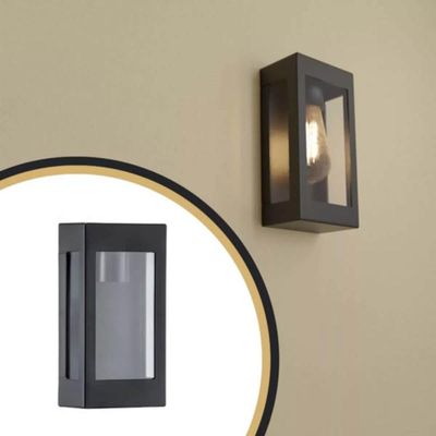 Kit 2 Arandelas Externas Prime Pretas Luminárias de Parede Bivolt Jardim Fachada Dital