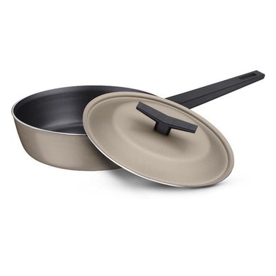 Frigideira Funda Tramontina Spezia Induction Areia Em Alumínio Com Revestimento Em Antiaderente Com Tampa 24 Cm