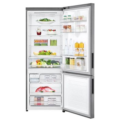 Geladeira LG Inverter Bottom Freezer 451L Platinum GC-B569NLLM 127V