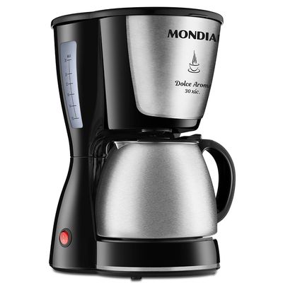 Cafeteira Elétrica Dolce Arome Mondial Preto e Inox 800W C-37JI 30X 110
