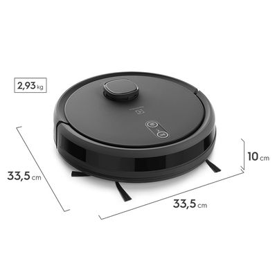 Robô Aspirador Electrolux 4 em 1 Wi-Fi Experience até 1h40 Mapeamento Preto (ERB60) Bivolt
