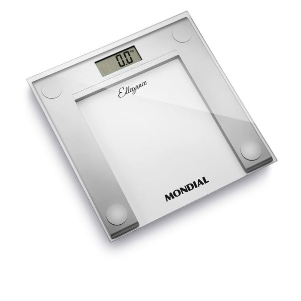 Balança Digital Ellegance Mondial Prata 6V Bateria BL-03 Bivolt