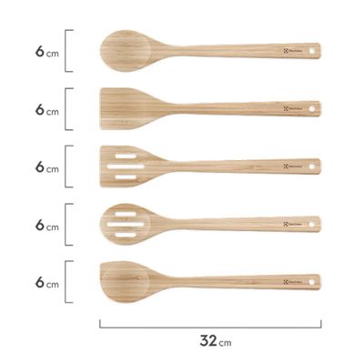 Conjunto de Utensílios de Bambu de 06 Peças Não se aplica