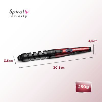 Modelador de Cachos Spiral Infinity Mondial Vermelho e Preto 15W EM-05 Bivolt
