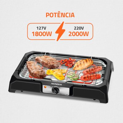 Churrasqueira Elétrica Mondial Preto 2000W CH-05 220