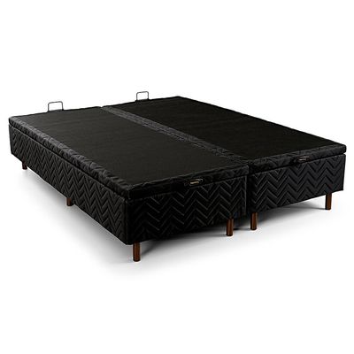 Base para Cama Box Queen Baú Kappesberg 158x198 BAU014 Preto