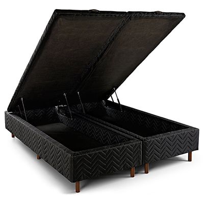 Base para Cama Box Queen Baú Kappesberg 158x198 BAU014 Preto