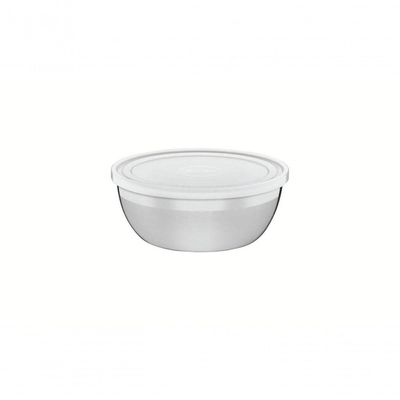 Pote Redondo Tramontina Freezinox Em Inox Com Tampa Plástica 0,8 Litros