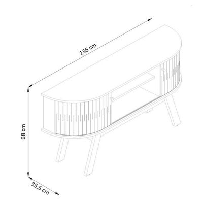 Composição New Silverstone Bancada E Painel Para 65 Polegadas - Madetec Off White