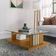 Conjunto Aurora Painel C/ Bancada Suspensa E Mesa De Centro Frizz Cumaru/opala
