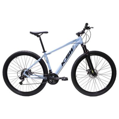 Bicicleta Aro 29 Ksw Bike Alumínio Câmbios Shimano 21 Marchas Azul Claro -ad Pto 21