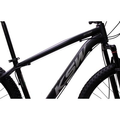 Bicicleta Aro 29 Bike Ksw Xlt 21 Marchas Alumínio Freio A Disco Preto Fos -ad Prata 21